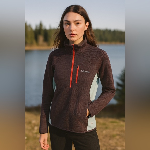 COLUMBIA Cuerpo  Thermal 1/2 Zip Omni Heat Sweater - Picture 1 of 6